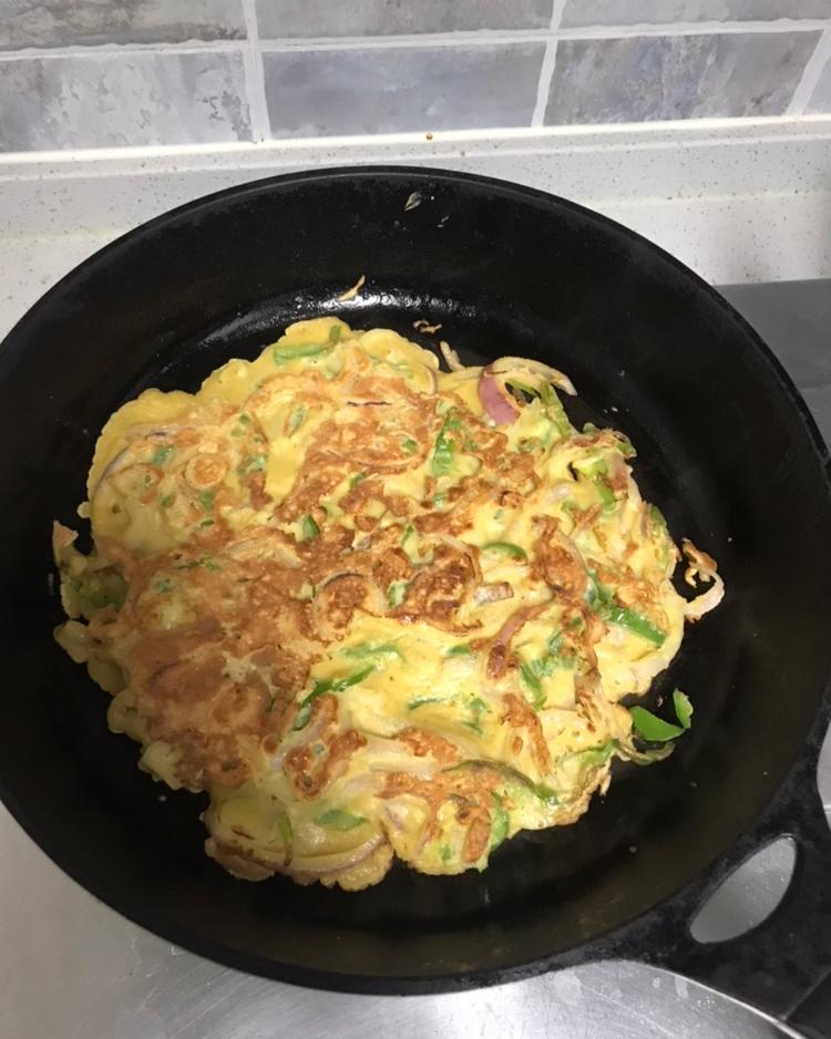 椒香洋葱煎蛋饼