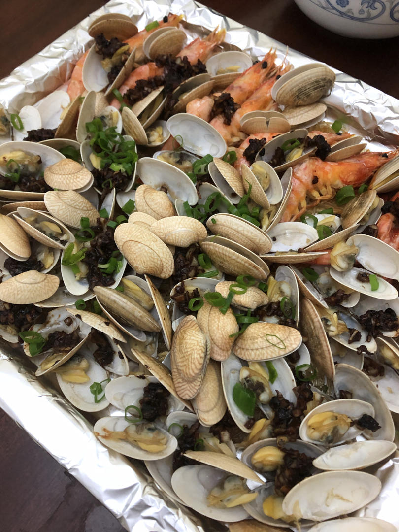 蒜蓉粉丝烤花甲虾