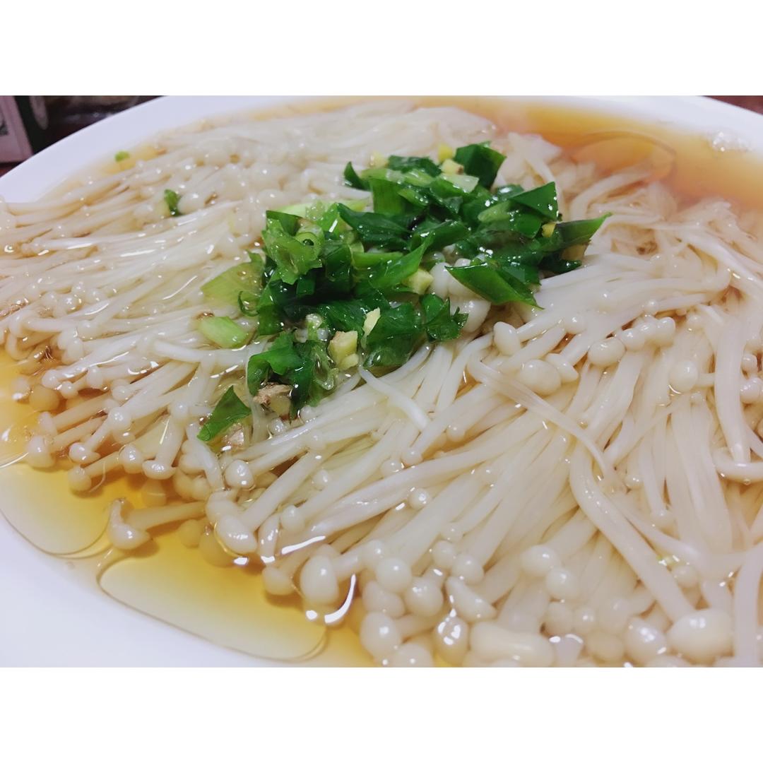 葱油蒸金针菇
