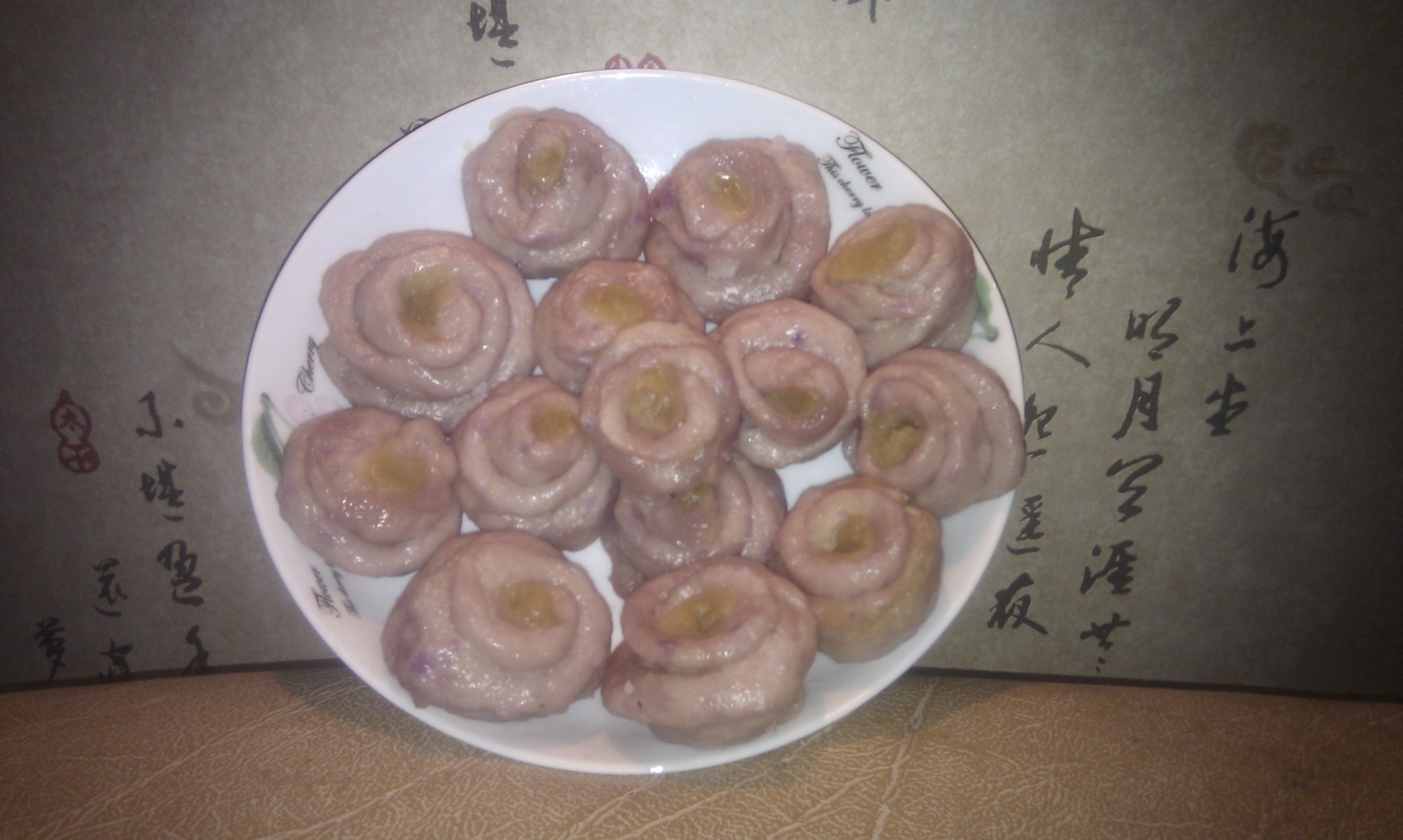 紫薯玫瑰花馒头