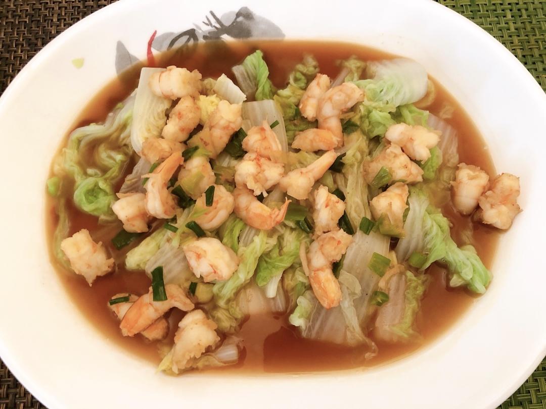 虾仁干贝娃娃菜