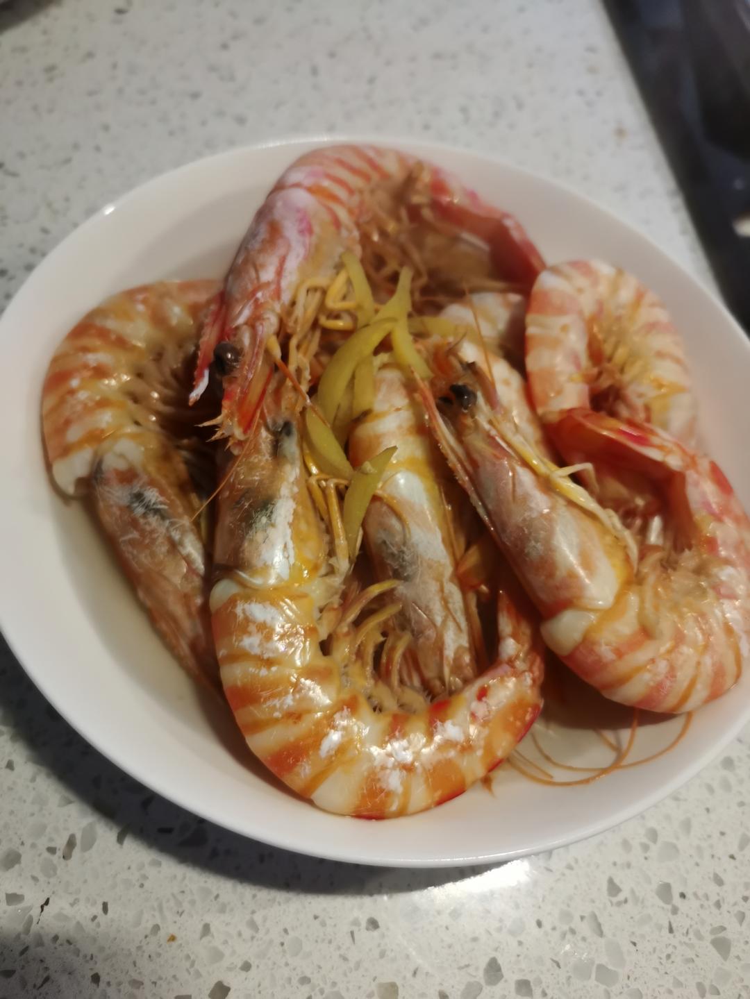 年夜菜-白灼黑虎虾