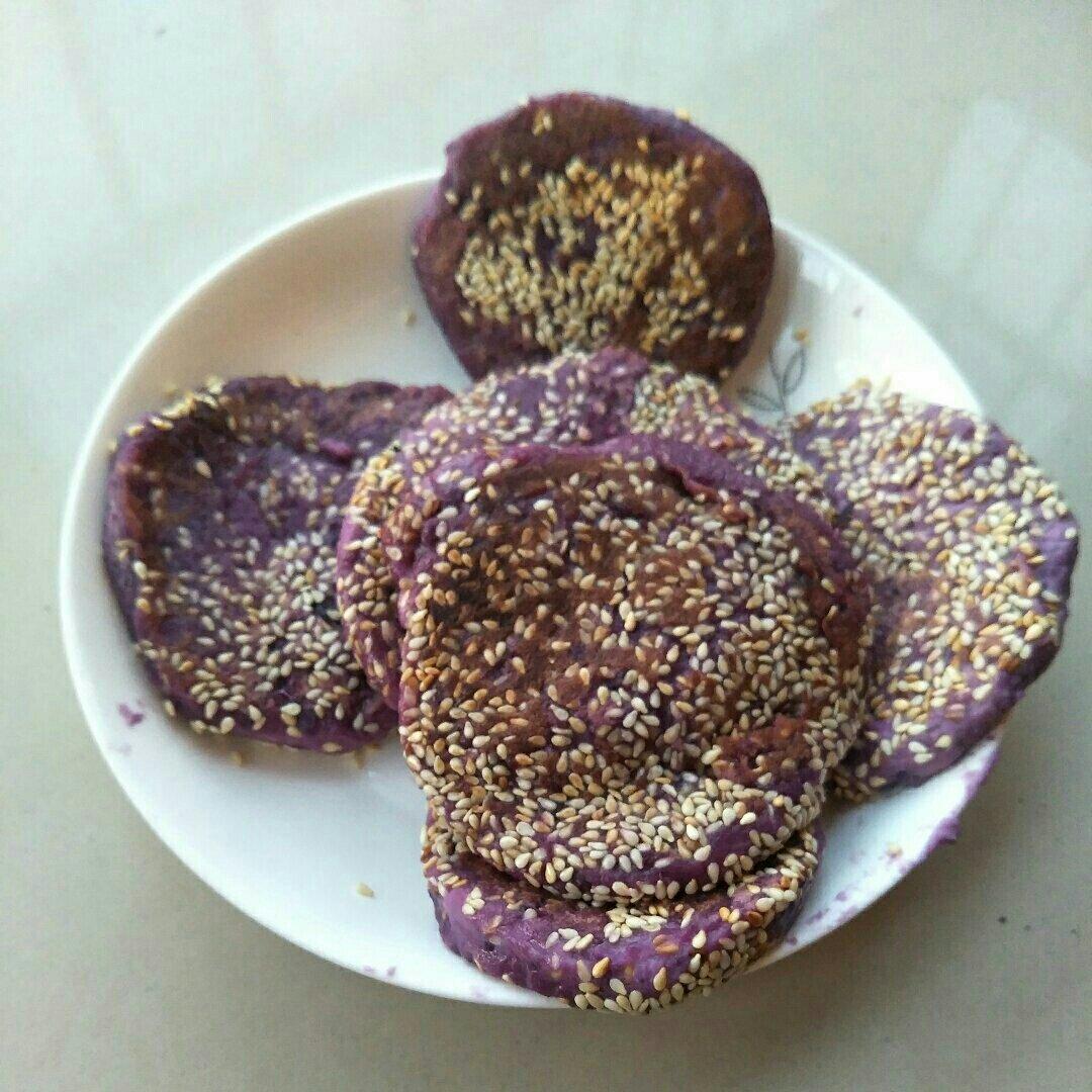 平底锅紫薯饼