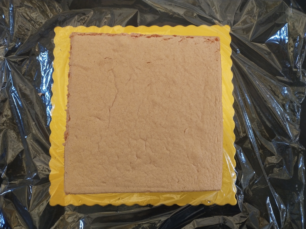 芒果慕斯蛋糕（8寸方形加高慕斯圈）的做法 步骤17