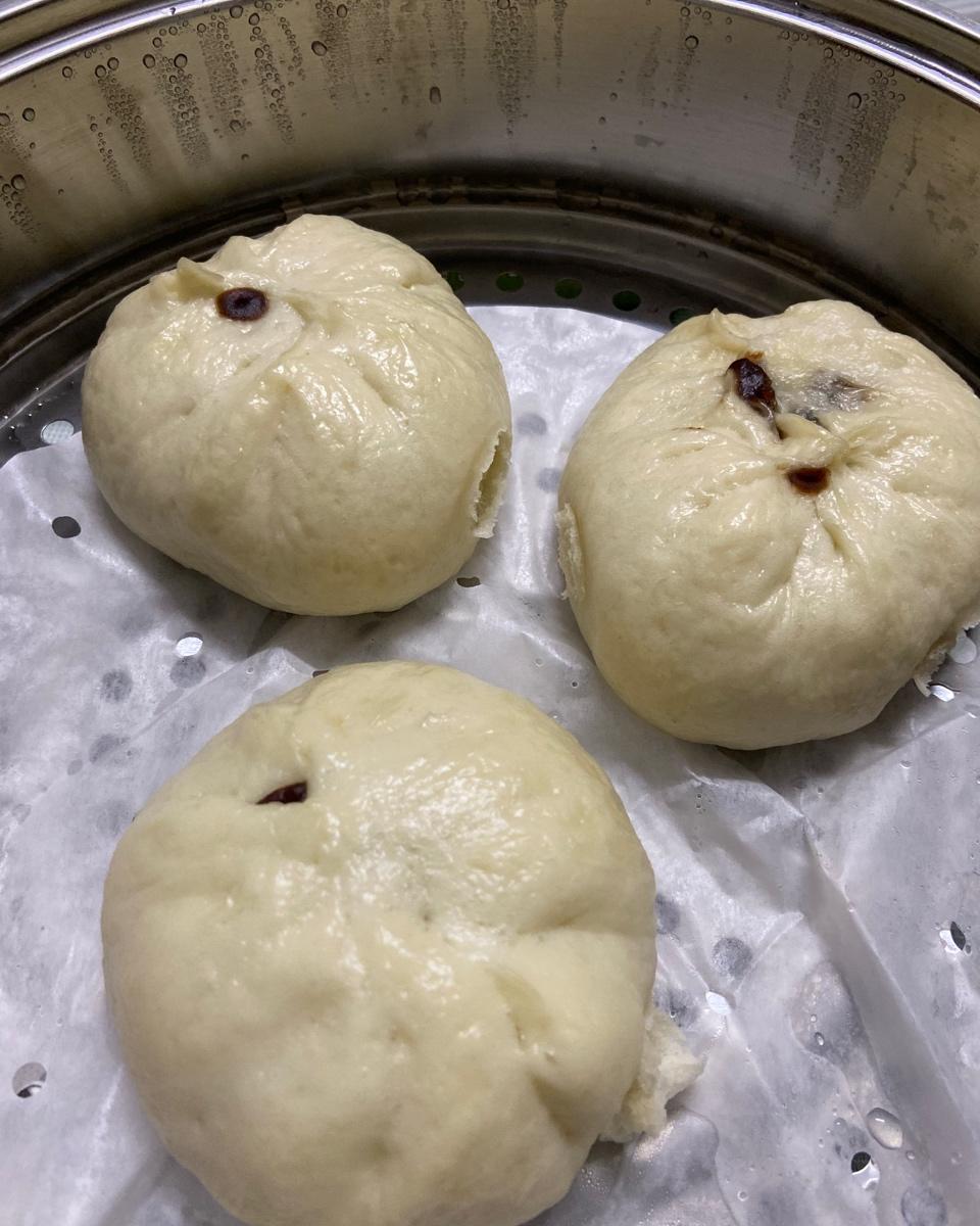 快手简易版    松软香甜   豆沙包  馒头
