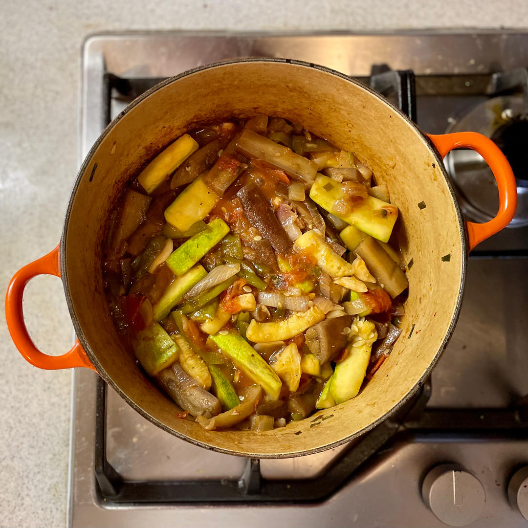 家常法餐-茄子炖西葫芦