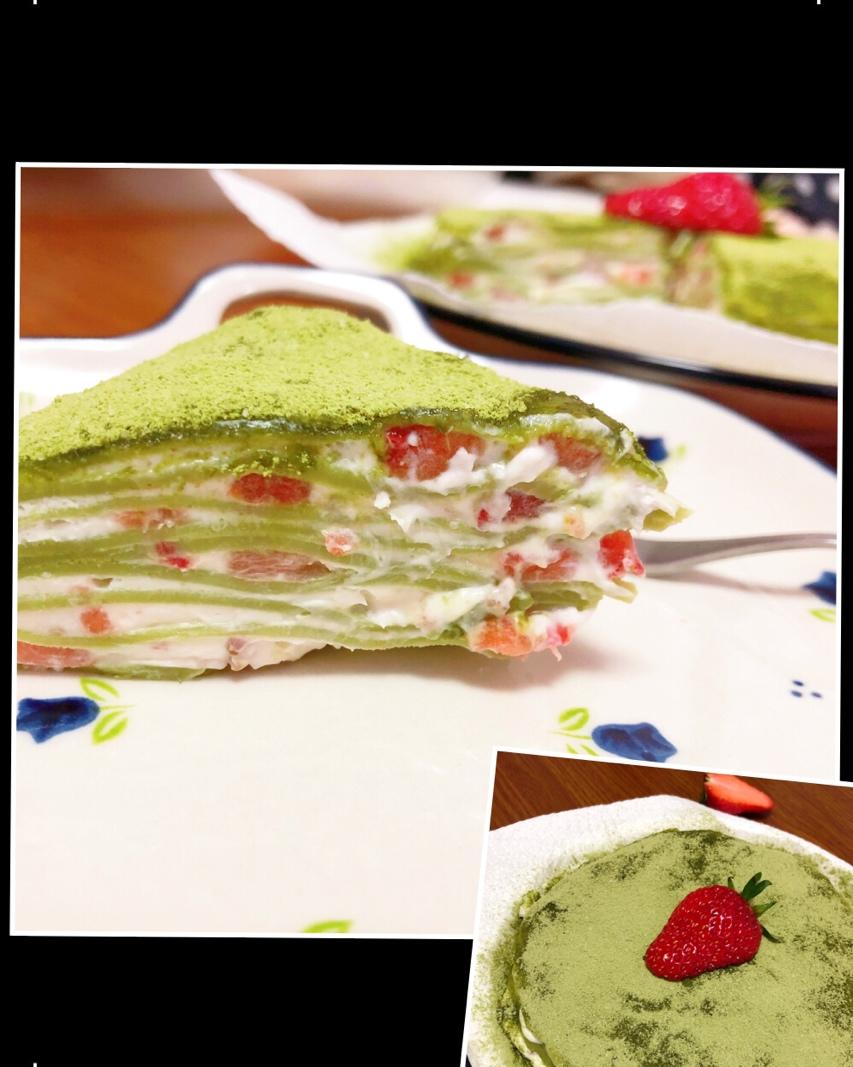 草莓抹茶千层蛋糕