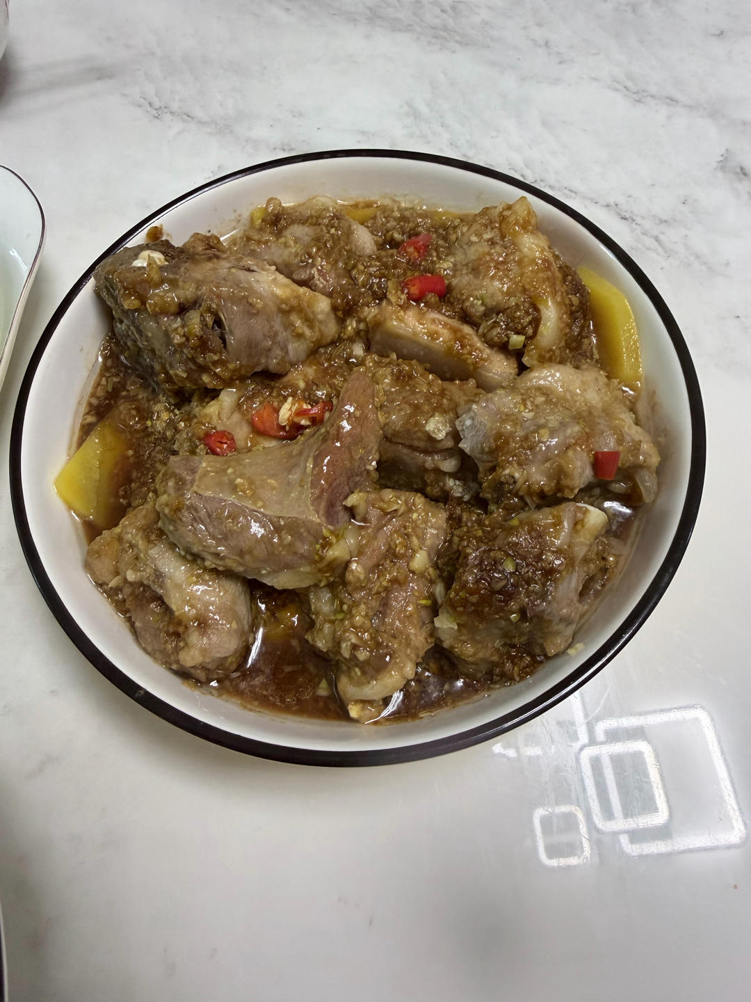 家常蒜香排骨蒸南瓜