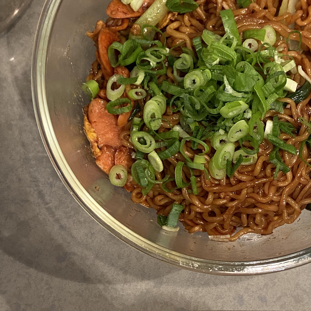 秒杀路边摊的炒方便面