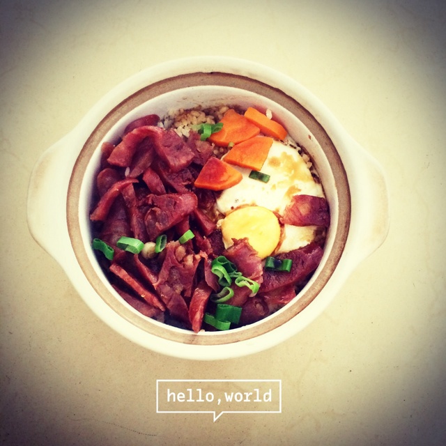 香肠煲仔饭