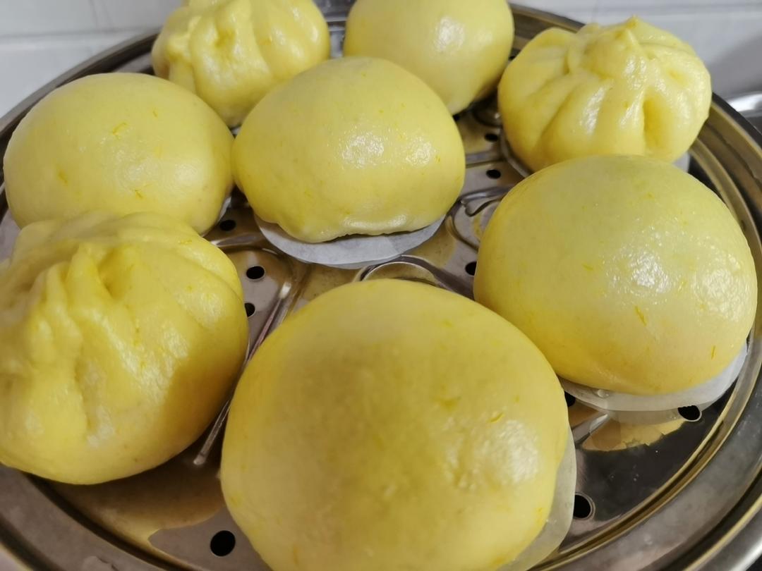 南瓜豆沙馒头（夏季后酵母法自用）的做法