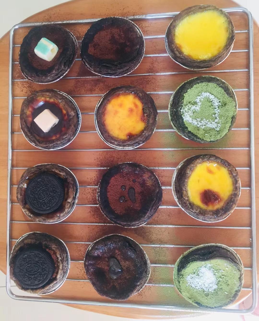 不用开酥烘焙小白一次成功的巧克力爆浆蛋挞