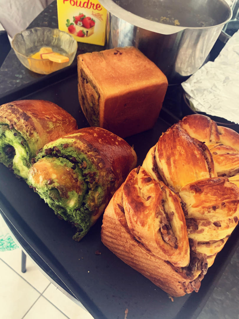 红豆土司面包