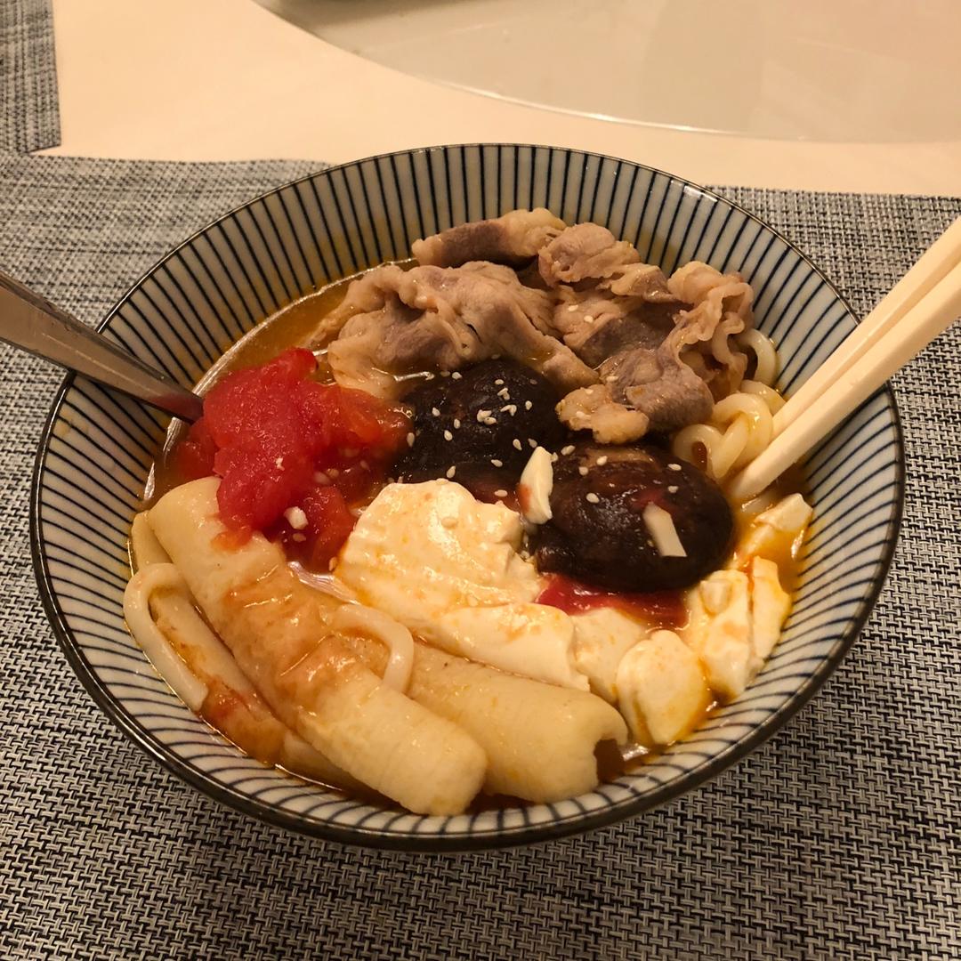 番茄肥牛乌冬面
