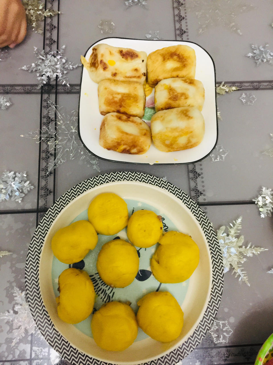 山药紫薯糕