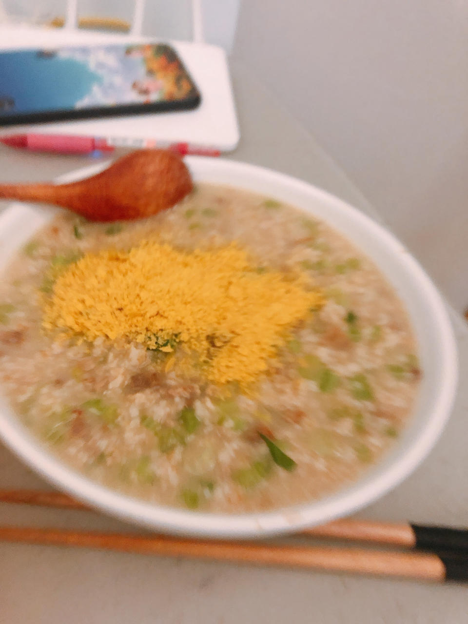 快手咸燕麦味噌花生滑牛粥【健康一锅端】