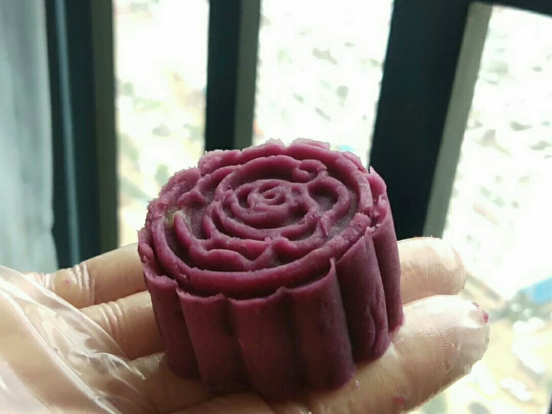 紫薯奶黄月饼(无烤箱版)