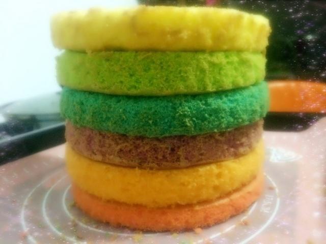 彩虹蛋糕戚风蛋糕胚的做法
