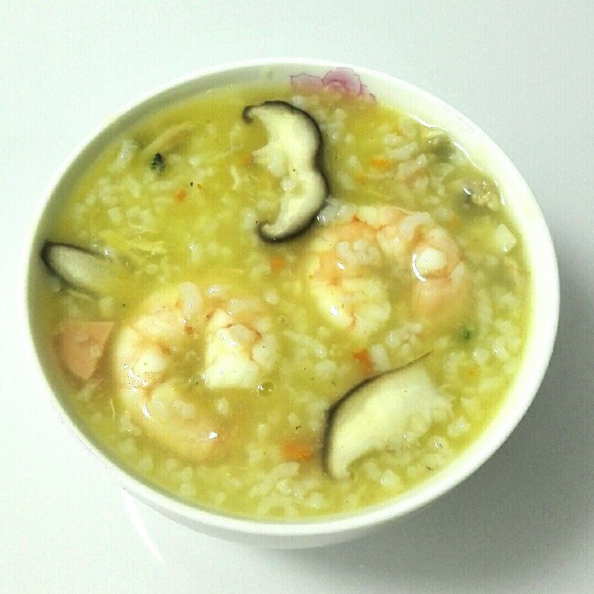 蘑菇鲜虾粥