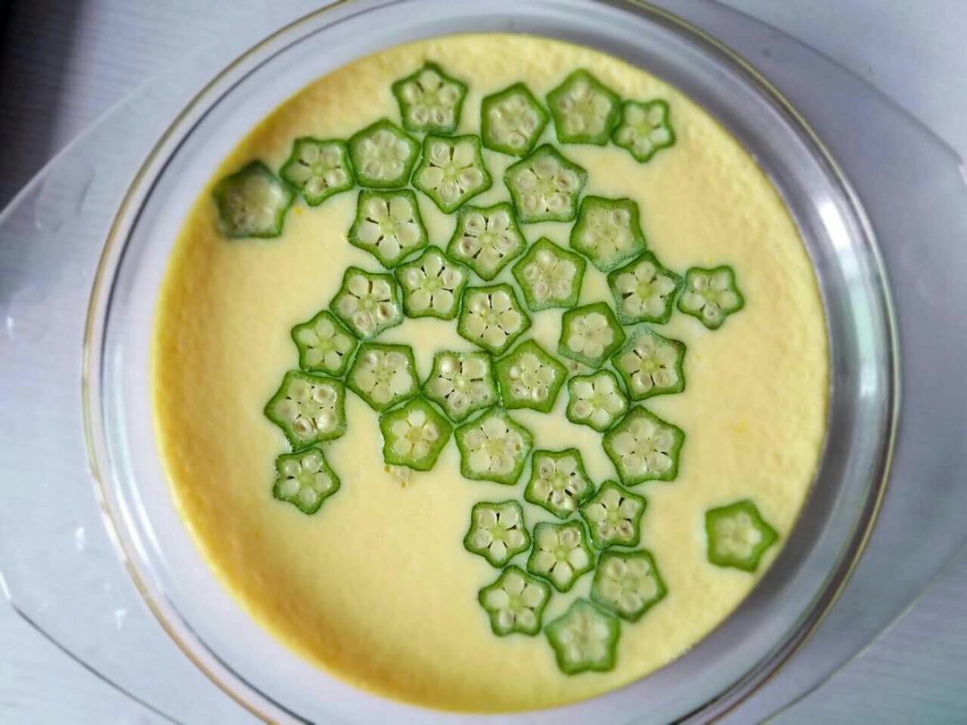 颜值控-做一朵开在碗里的花秋葵蒸水蛋