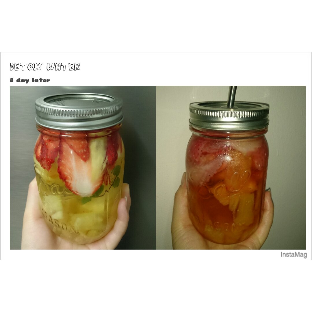 detox water 自制排毒养颜水 健康饮料 果蔬泡汁