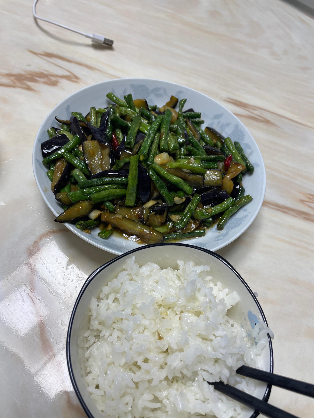 豆角烧茄子