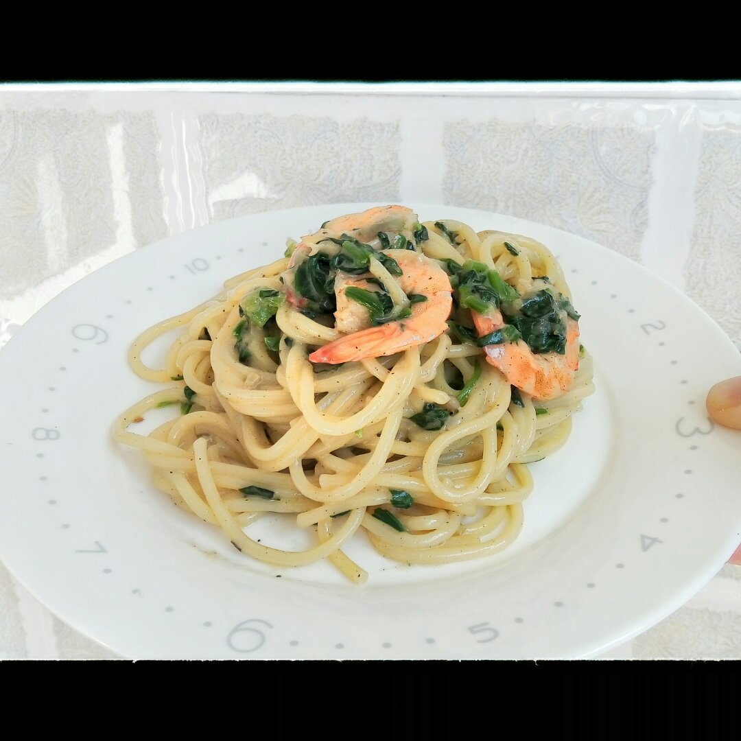 奶油蘑菇菠菜意大利面