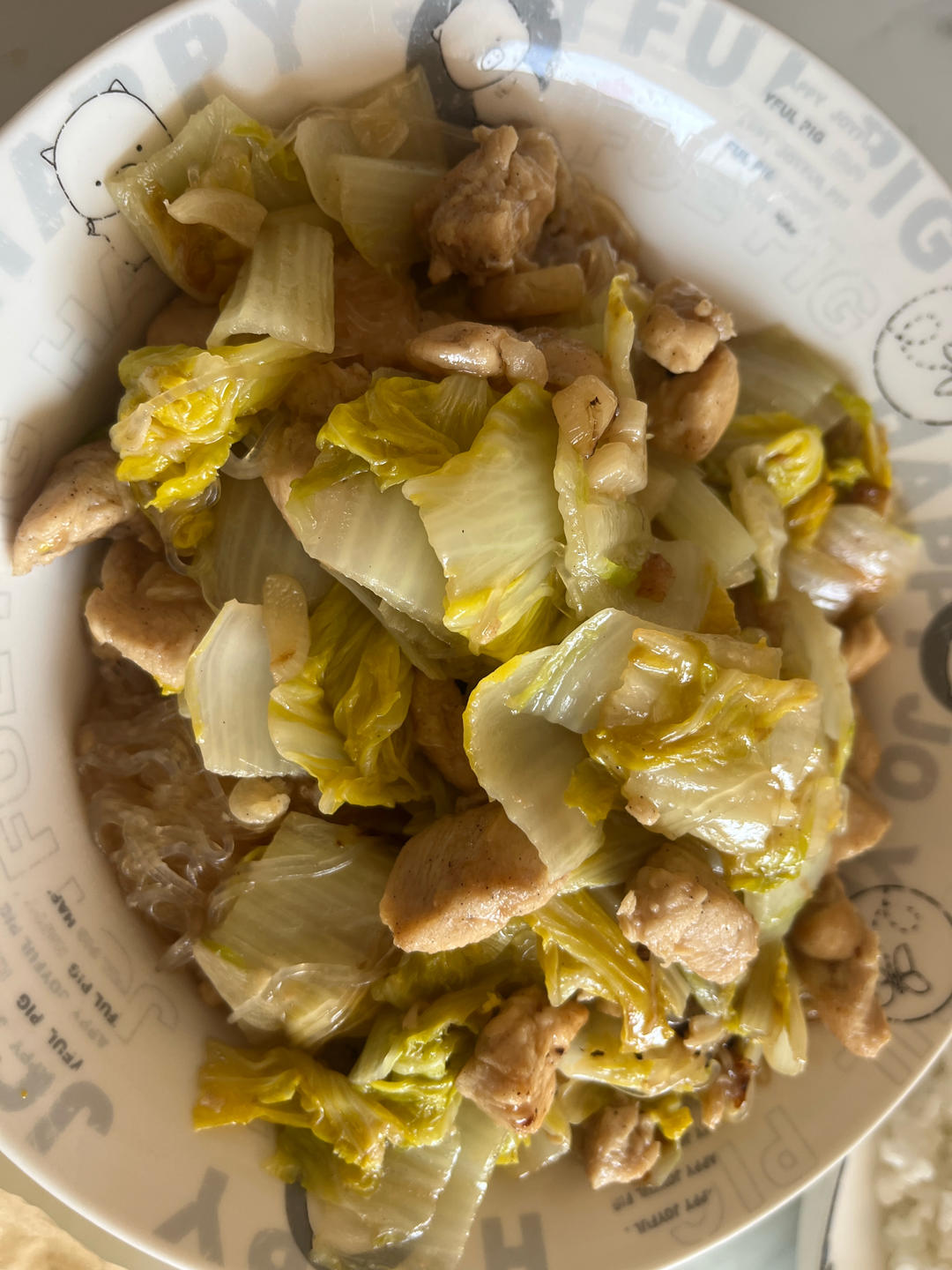 鸡胸肉粉丝娃娃菜