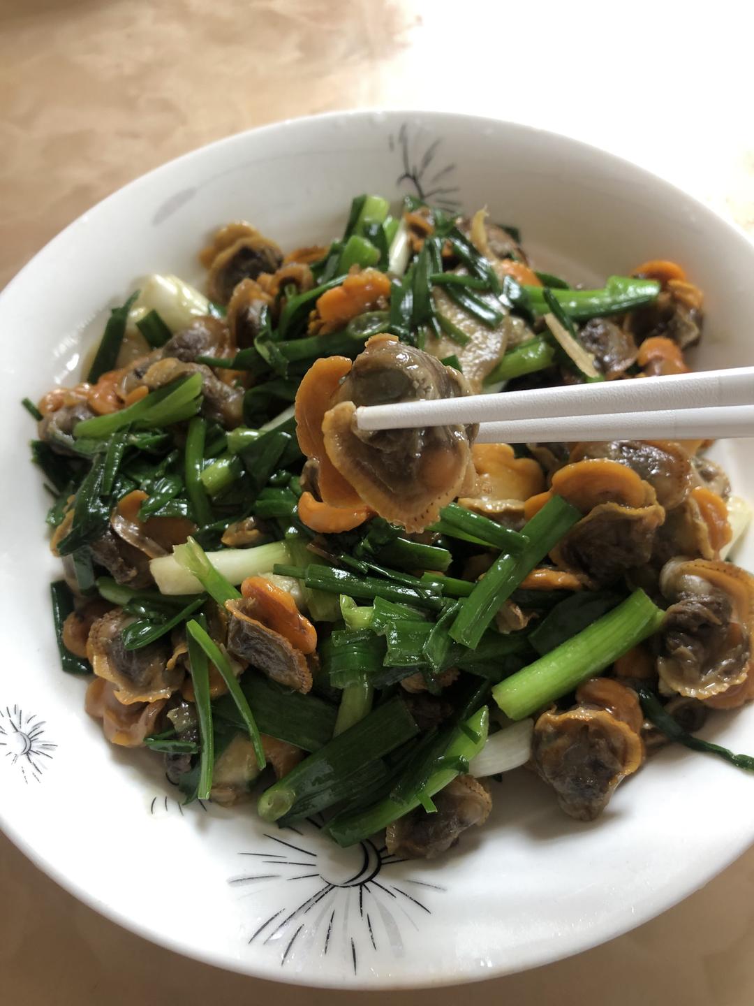 芥辣葱段炒毛蚶