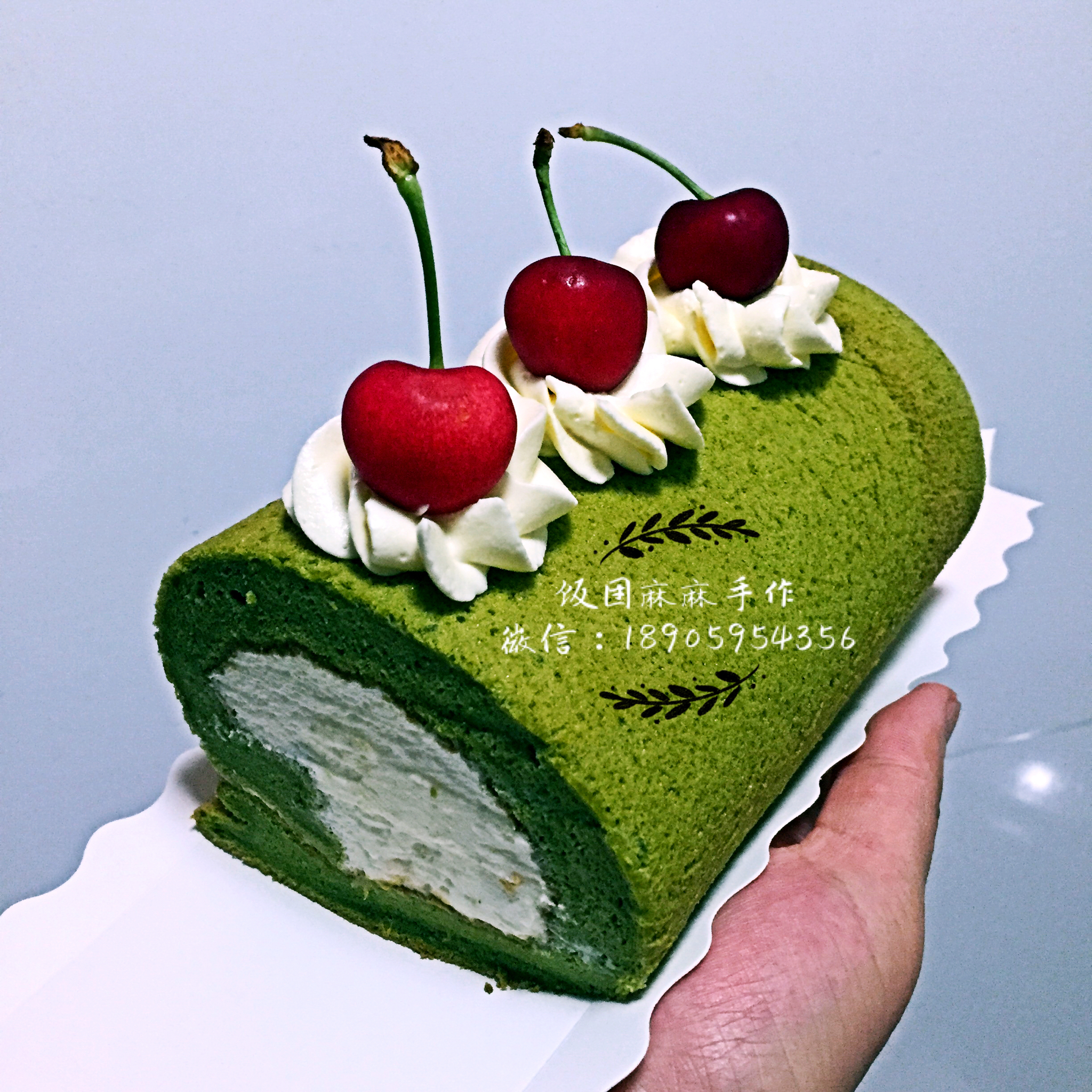 抹茶蜜豆蛋糕卷