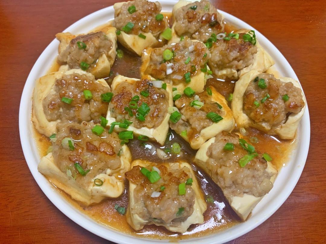 上弦月yue做的客家煎酿豆腐