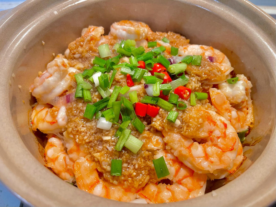 雨少寒轩做的蒜蓉焗大虾(虾仁)生酮低碳水