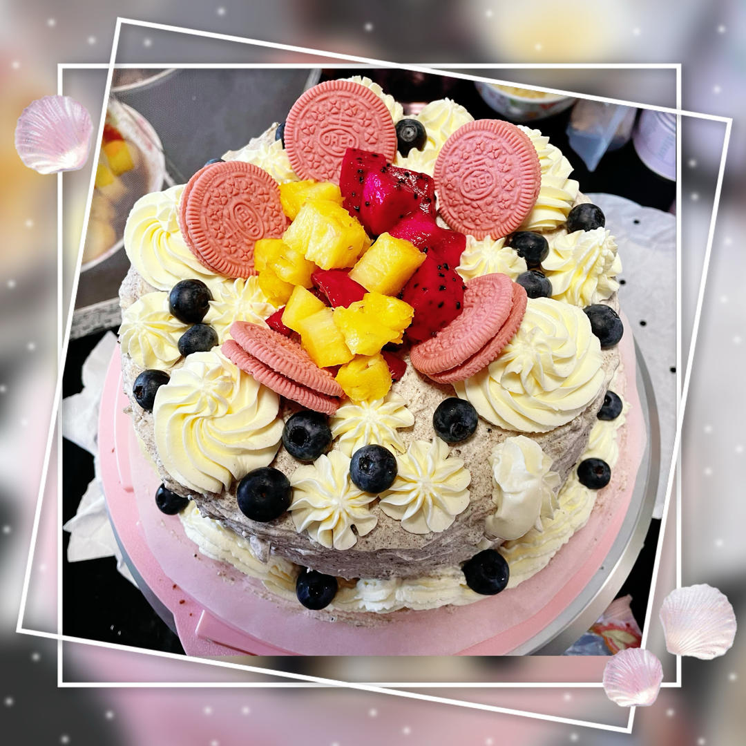 奥利奥海盐咸奶油戚风蛋糕8寸