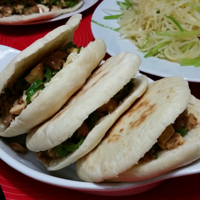 陕西风味小吃，肉夹馍