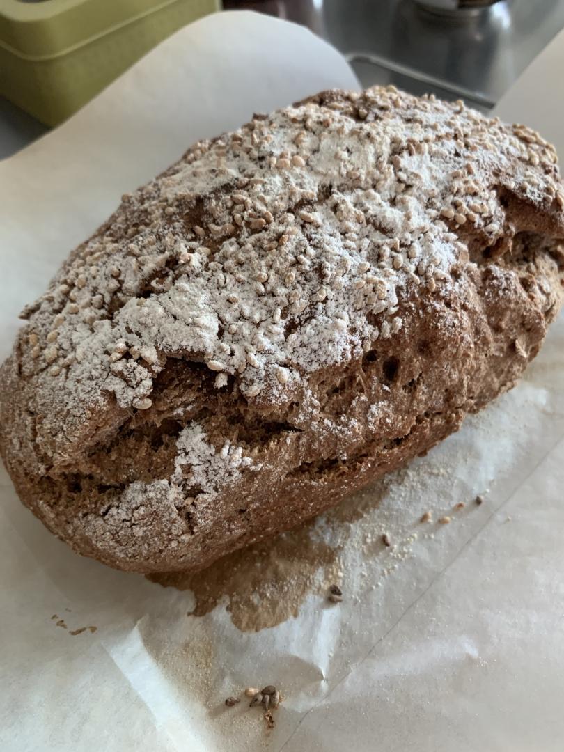 黑啤酒苏打全麦面包（全麦与黑麦两种做法）