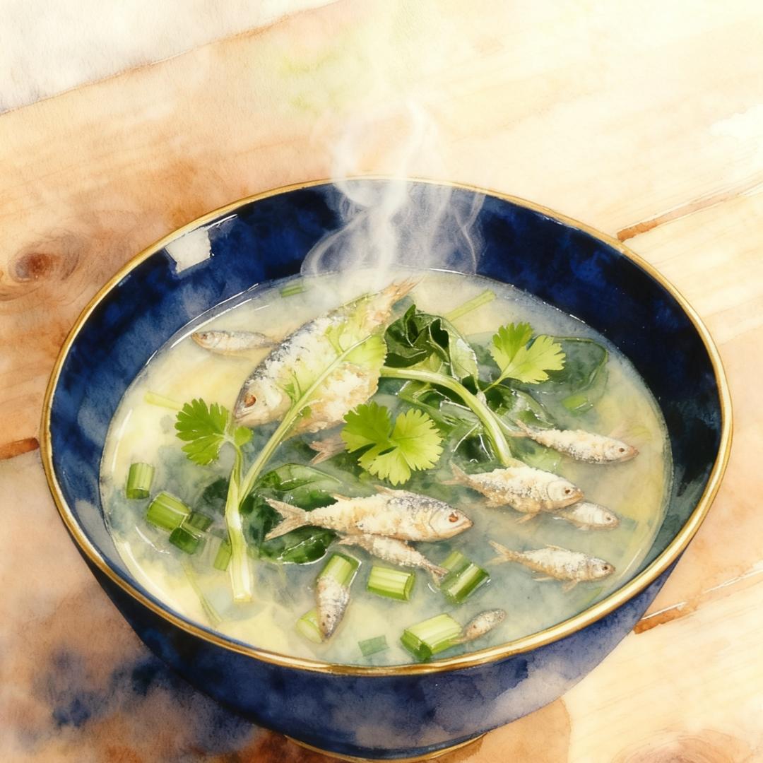 菠菜小鱼汤