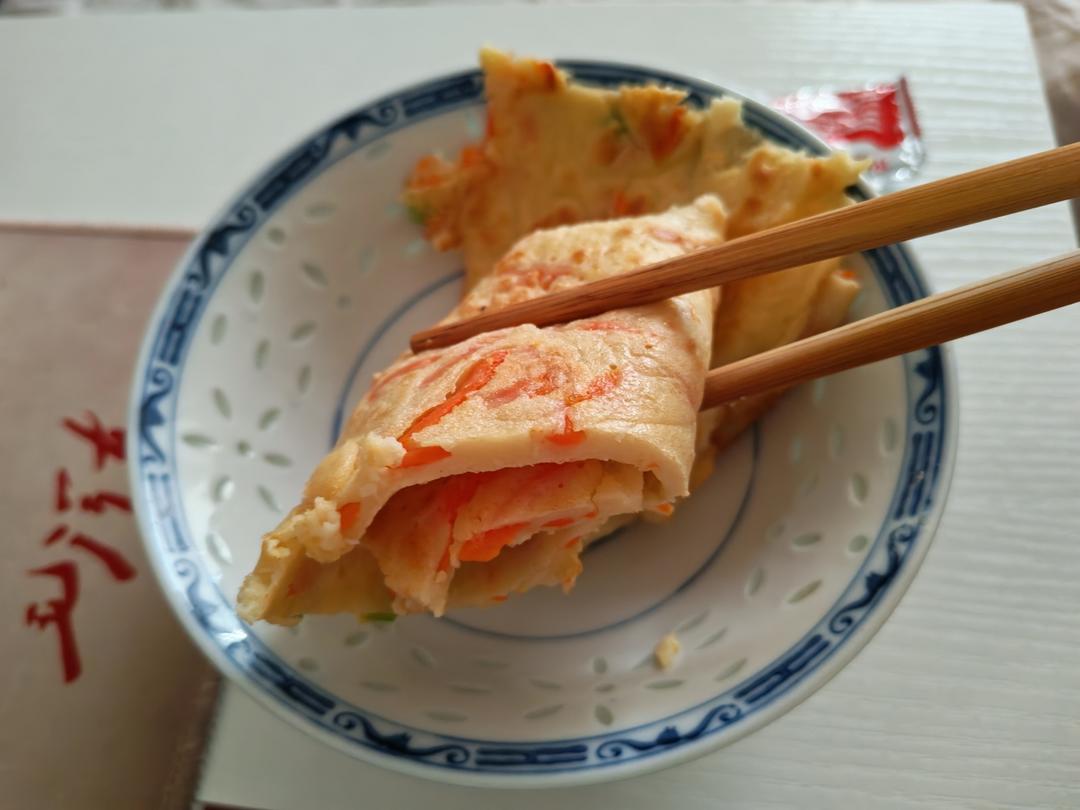 胡萝卜葱花鸡蛋饼