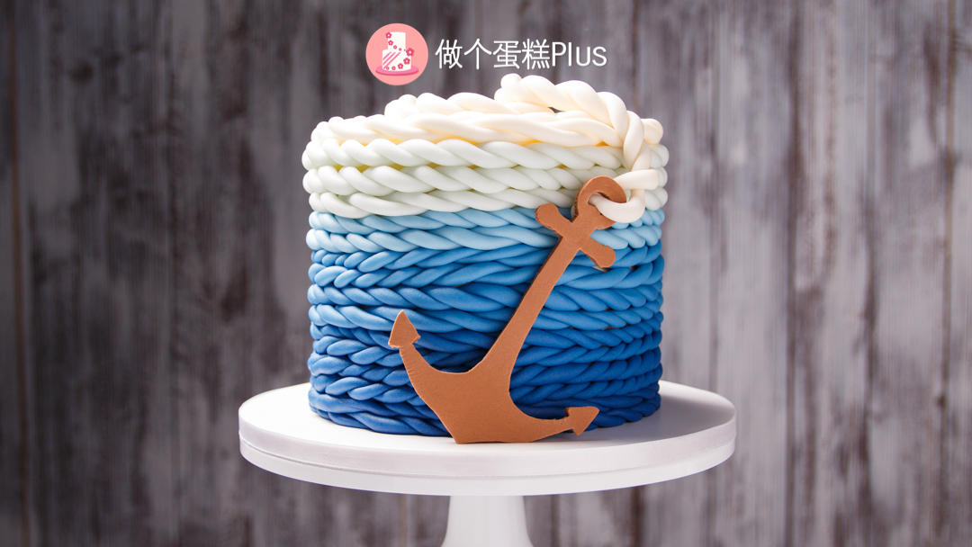 海洋风情翻糖造型蛋糕的做法