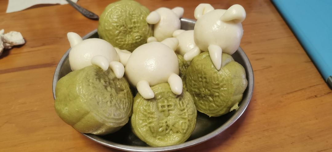 中秋月兔月饼造型馒头🥮