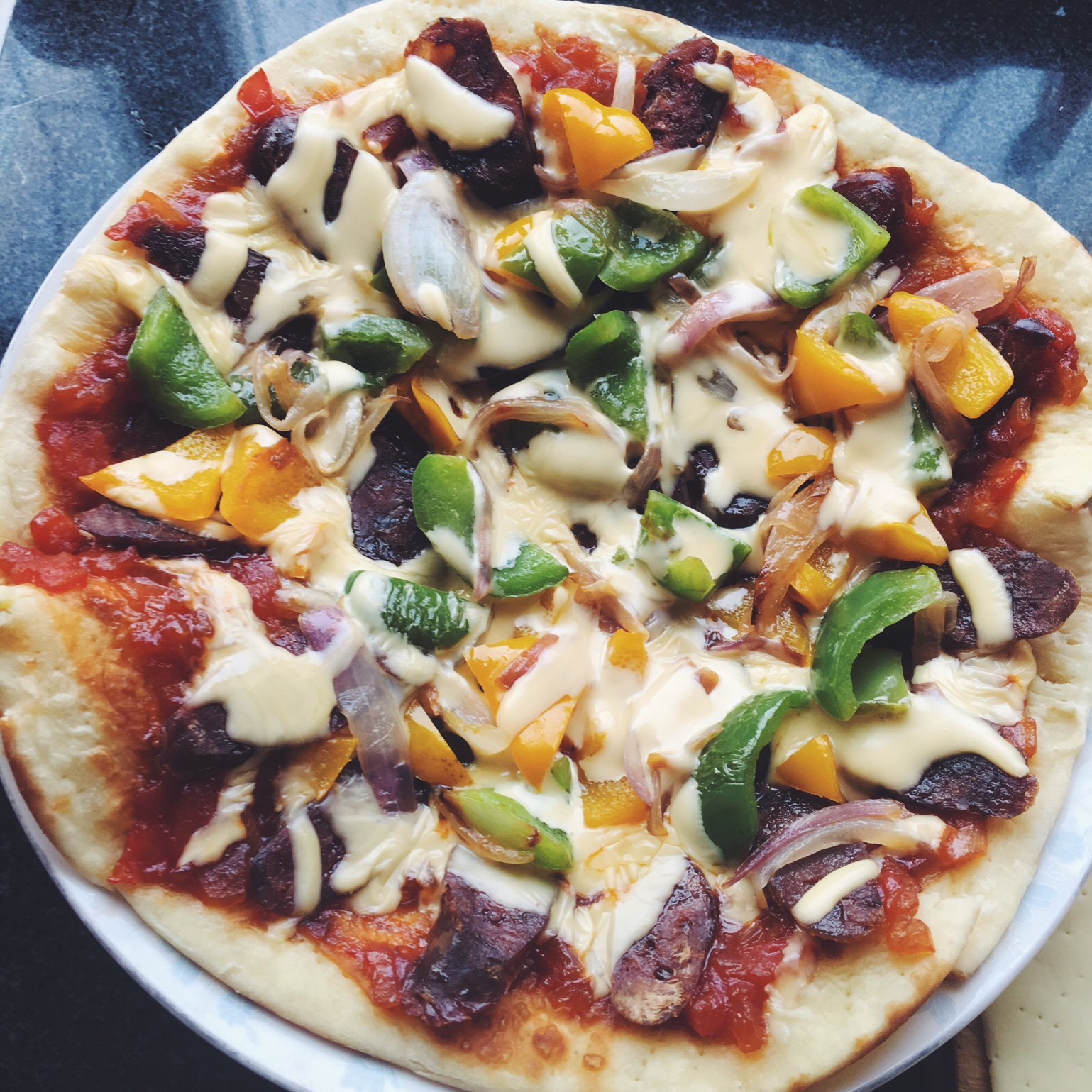 手机用户36707wz0做的不用烤箱的披萨