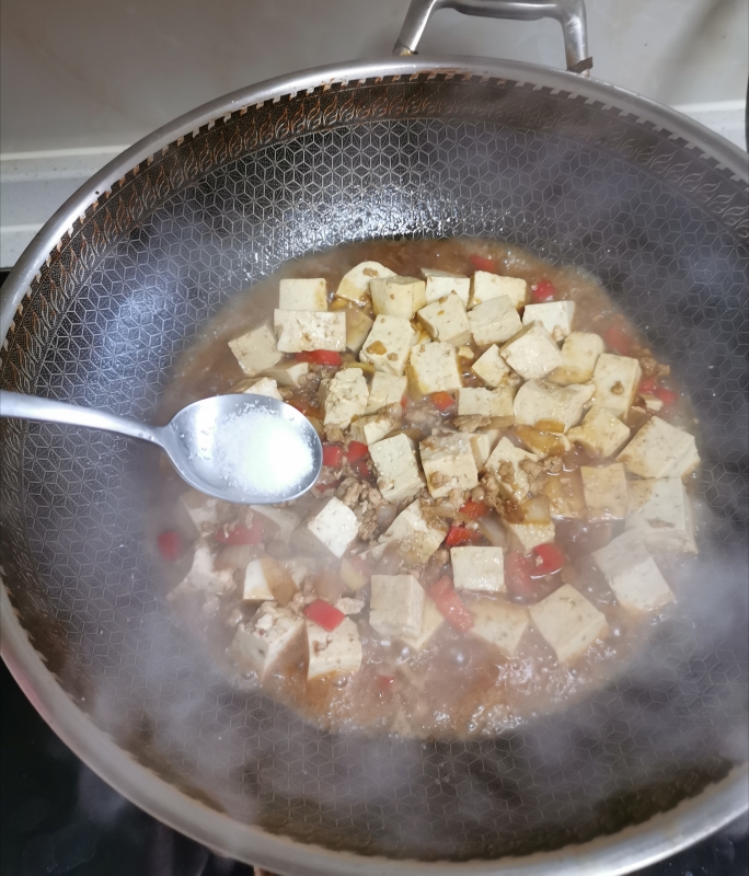 葱香肉末豆腐的做法 步骤12