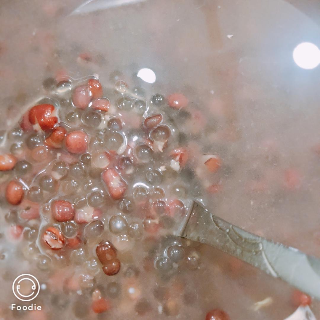 红豆牛奶西米露