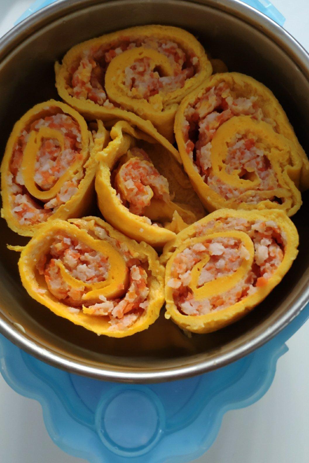 鲜虾鸡蛋卷宝宝辅食精华一岁以上宝宝