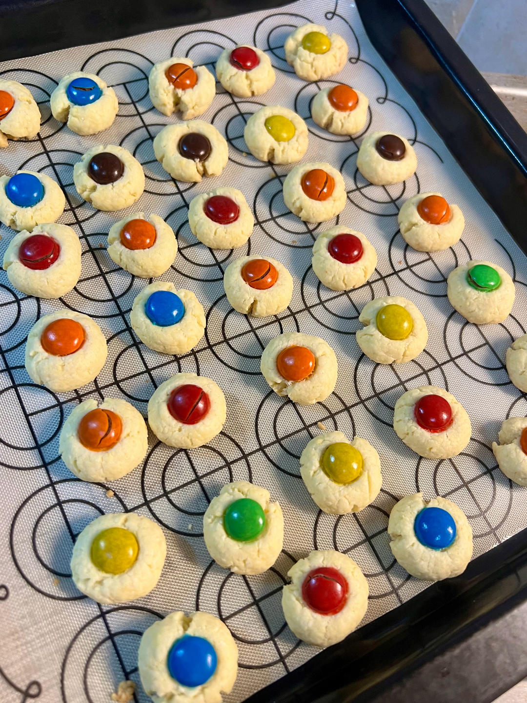 🥰奶香M&M豆曲奇饼干➿