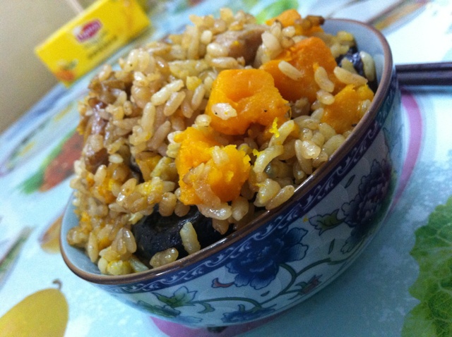 南瓜鸡肉饭