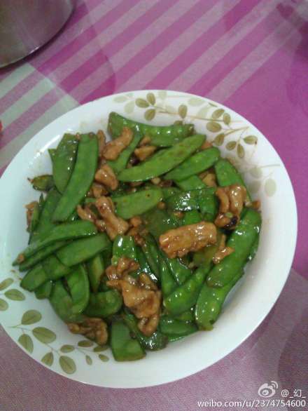 荷兰豆炒肉