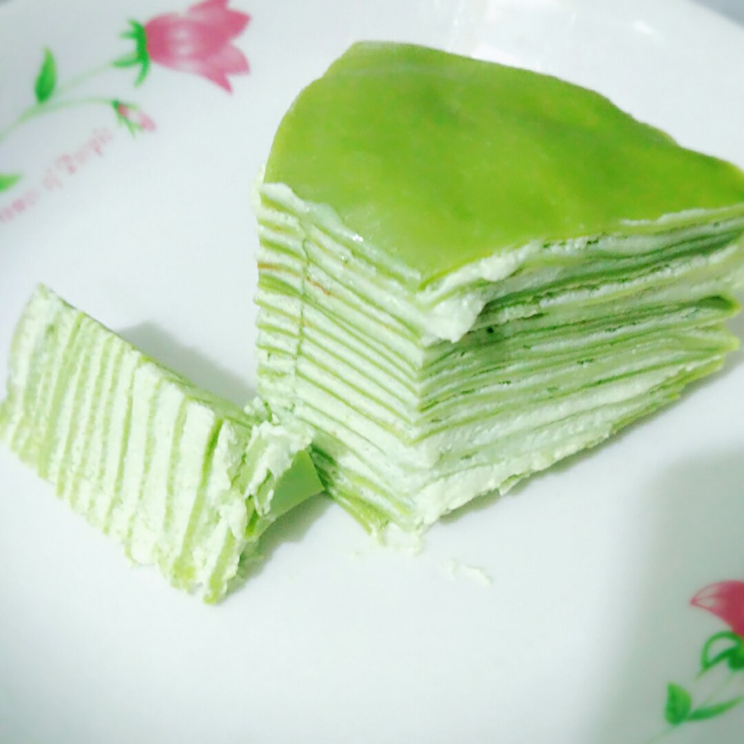 美味的煎蛋糕—抹茶千层蛋糕