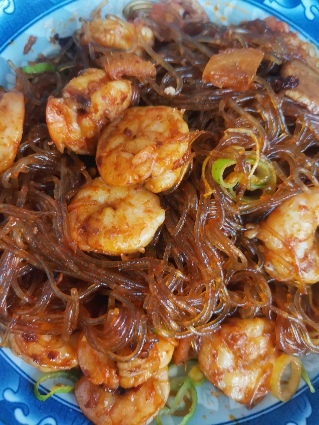 虾仁粉丝煲
