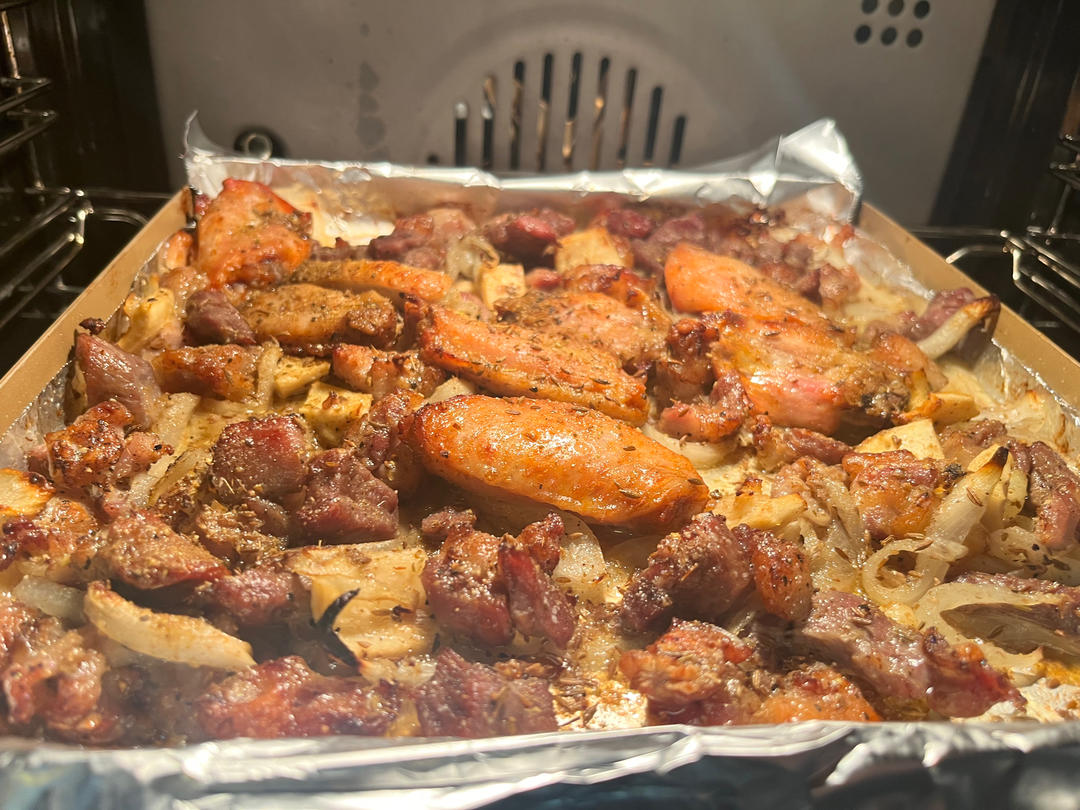 羊肉串用家里烤箱烤出明火烧烤的味道！