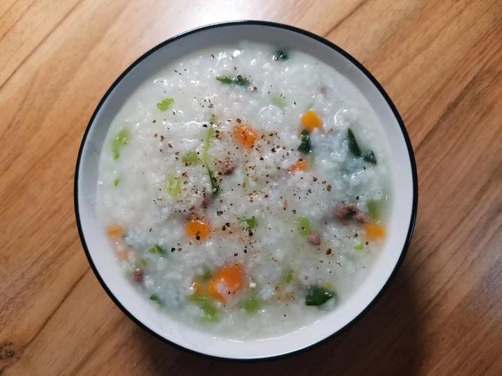 暖身暖胃的，牛肉胡萝卜芹菜粥